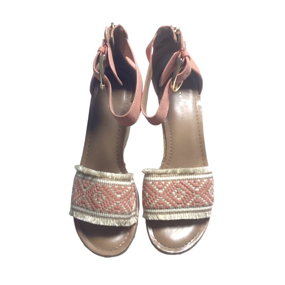 Tommy Hilfiger Shoes - Tommy Hilfiger Espadrille Wedge Sandals Women Size 7.5M Pink Boho Platform Heel